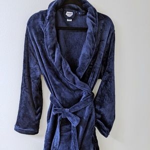 NWOT Navy plush robe